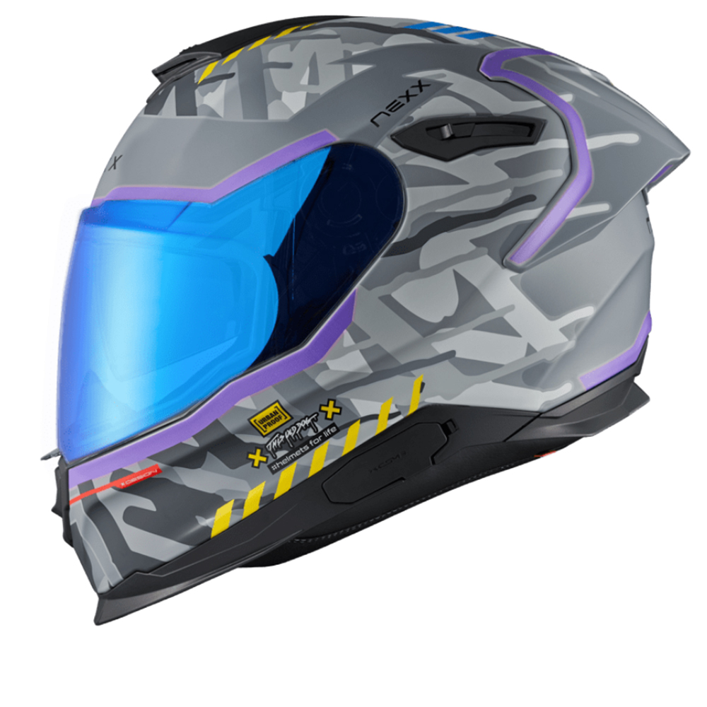 Image of Nexx Y100R Urbangram Nardo Grey Matt Full Face Helmet Size S ID 5600427114776
