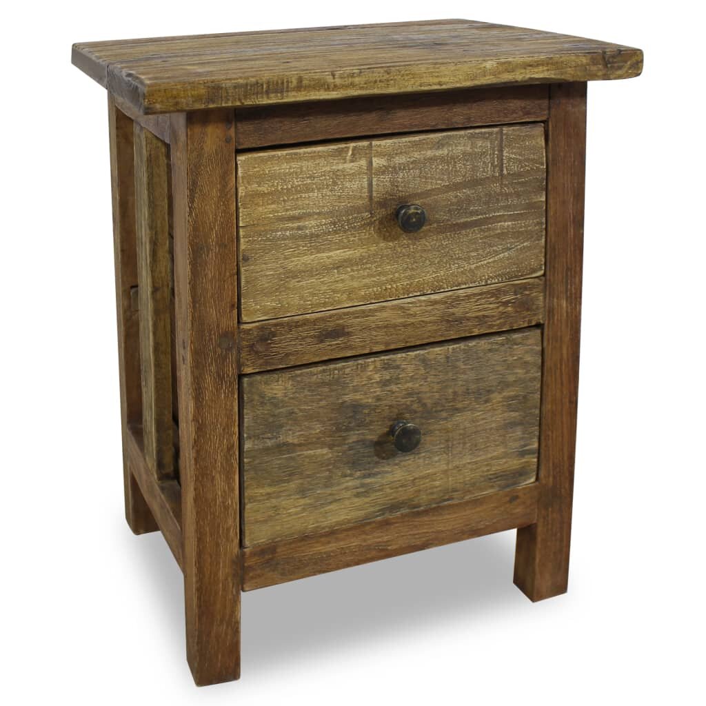 Image of Nightstand Solid Reclaimed Wood 157"x118"x201"