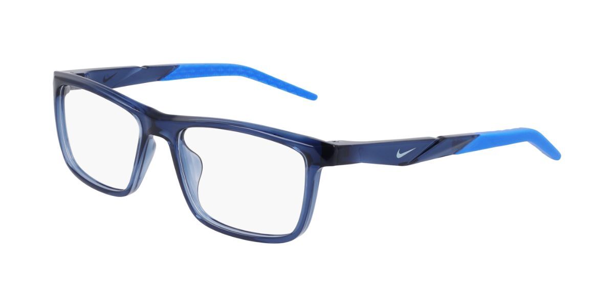 Image of Nike 7057 410 Óculos de Grau Azuis Masculino BRLPT
