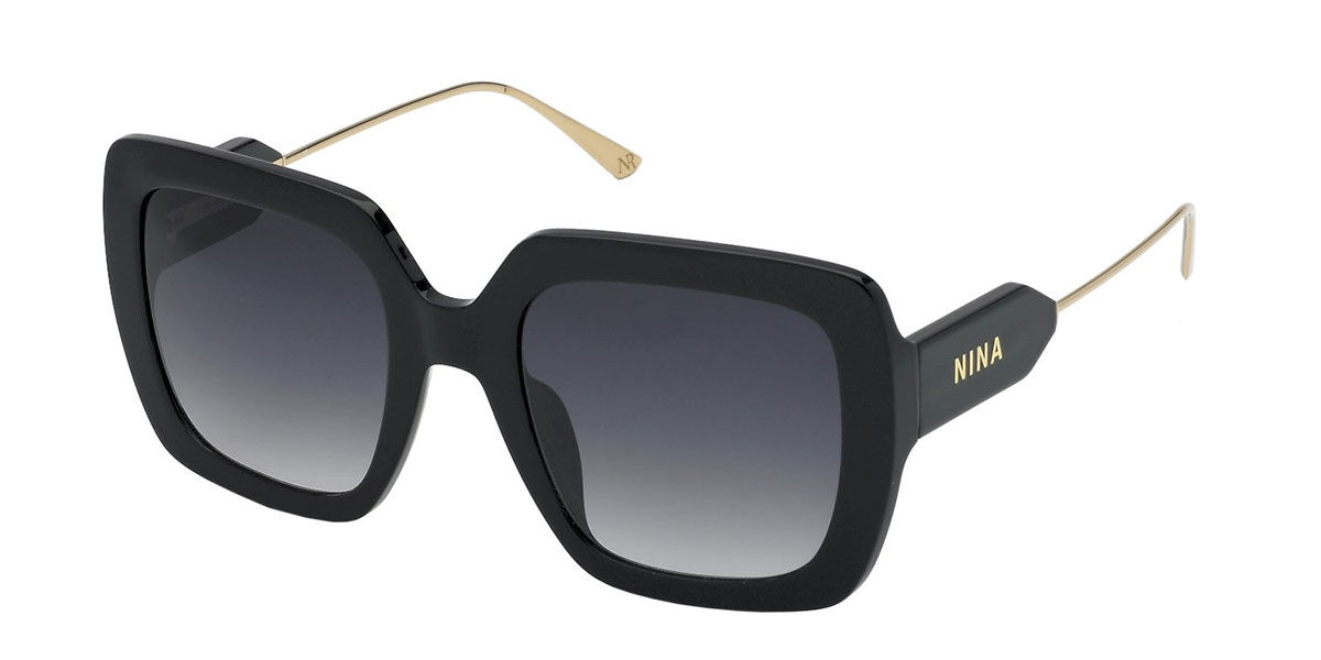 Image of Nina Ricci SNR299 0700 53 Lunettes De Soleil Femme Noires FR