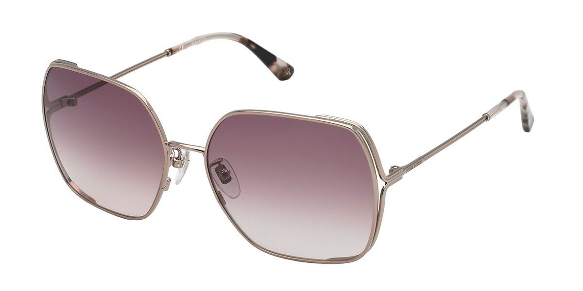 Image of Nina Ricci SNR301 0A39 Óculos de Sol Feminino Rose-Dourados BRLPT