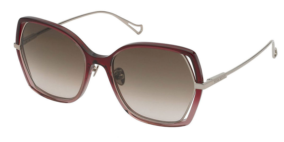 Image of Nina Ricci SNR361 0AQ8 57 Lunettes De Soleil Femme Roses FR