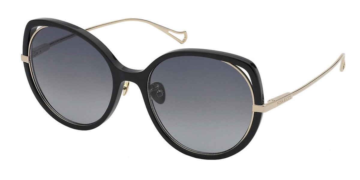 Image of Nina Ricci SNR362 700Y 57 Lunettes De Soleil Femme Noires FR