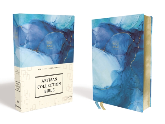 Image of Niv Artisan Collection Bible Cloth Over Board Blue Art Gilded Edges Red Letter Edition Comfort Print