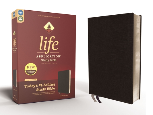 Image of Niv Life Application Study Bible Third Edition Bonded Leather Black Red Letter Edition