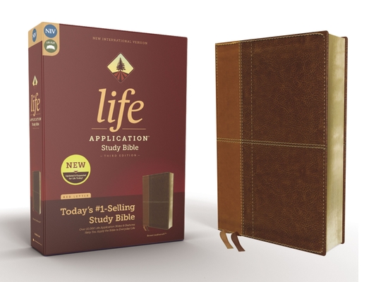 Image of Niv Life Application Study Bible Third Edition Leathersoft Brown Red Letter Edition