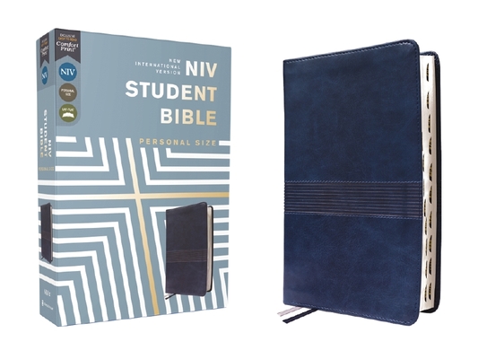 Image of Niv Student Bible Personal Size Leathersoft Navy Thumb Indexed Comfort Print
