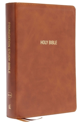 Image of Nkjv Foundation Study Bible Large Print Leathersoft Brown Red Letter Comfort Print: Holy Bible New King James Version