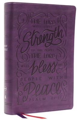 Image of Nkjv Giant Print Center-Column Reference Bible Verse Art Cover Collection Leathersoft Purple Thumb Indexed Red Letter Comfort Print: Holy Bible