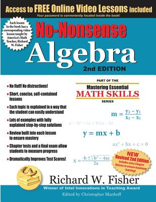 Image of No-Nonsense Algebra 2nd Edition: Part of the Mastering Essential Math Skills Series