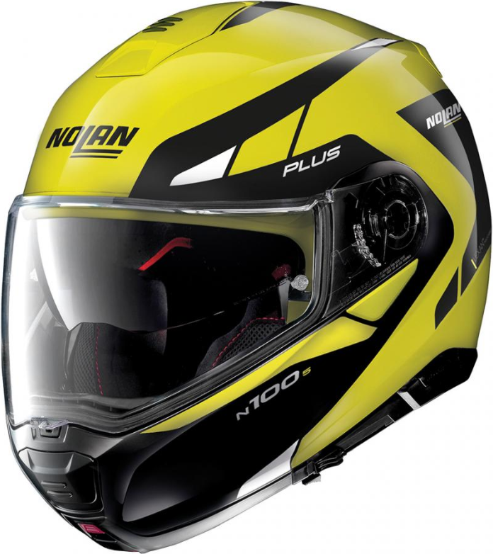 Image of Nolan N100-5 P Milestone 55 Led Yellow Modular Helmet Size XS ID 8030635188837