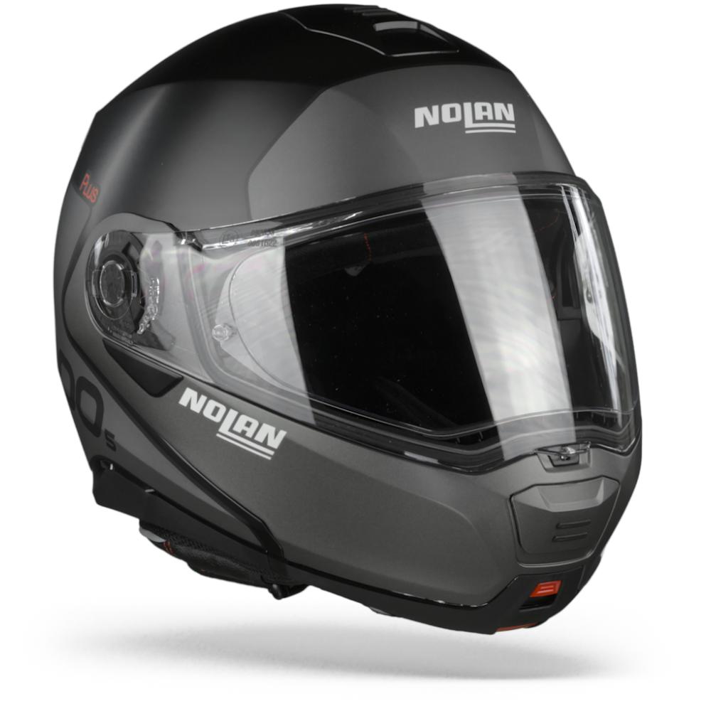 Image of Nolan N100-5 Plus Distinctive 21 Flat Black Modular Helmet Size S EN