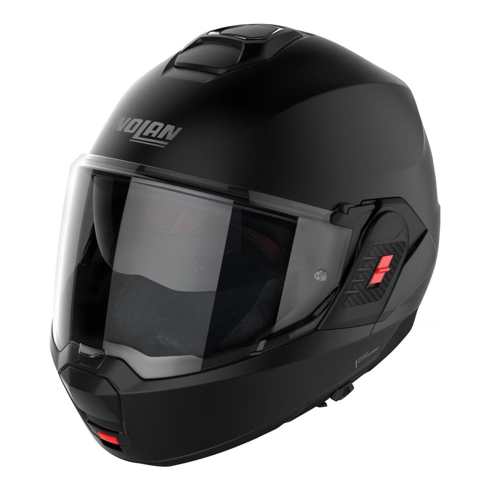 Image of Nolan N120-1 Classic N-COM 010 Flat Black Modular Helmet Size XXS ID 8054945010879