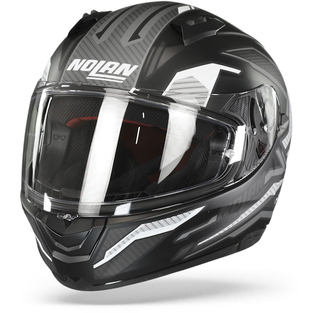 Image of Nolan N60-6 Perceptor 25 Flat Black Full Face Helmet Size 2XL ID 8030635048476