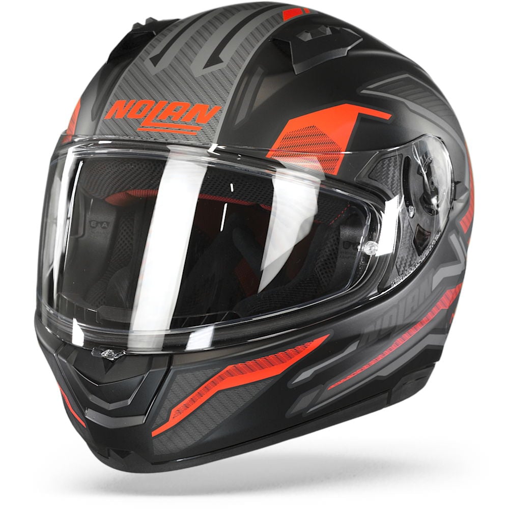 Image of Nolan N60-6 Perceptor 26 Flat Black Full Face Helmet Size 2XL EN