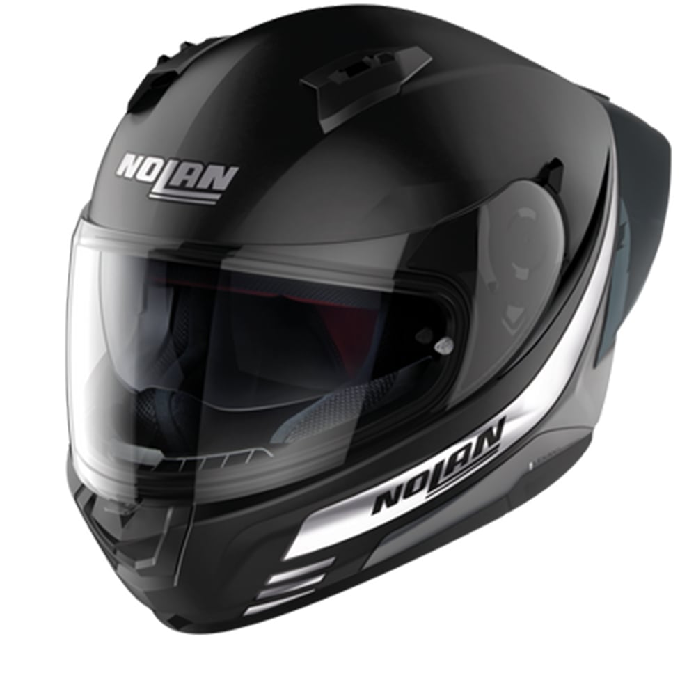 Image of Nolan N60-6 Sport Outset 020 Flat Black White Full Face Helmet Size 2XL EN