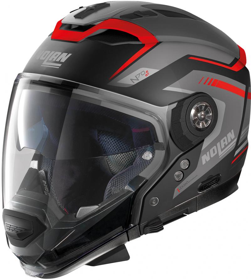 Image of Nolan N70-2 Gt Switchback 58 Flat Black Multi Helmet Size XS EN
