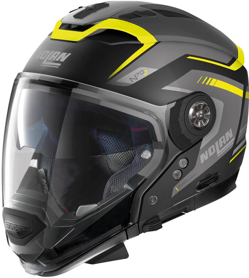 Image of Nolan N70-2 Gt Switchback 59 Flat Black Multi Helmet Size XS ID 8030635723298