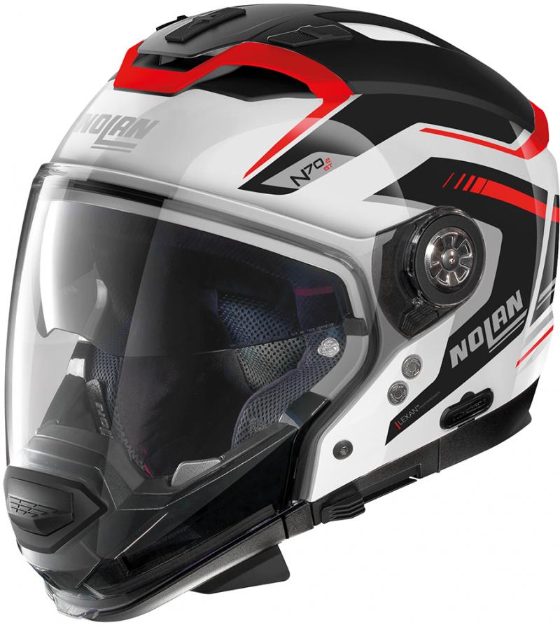 Image of Nolan N70-2 Gt Switchback 60 Metal Weiß Multihelm Größe XS