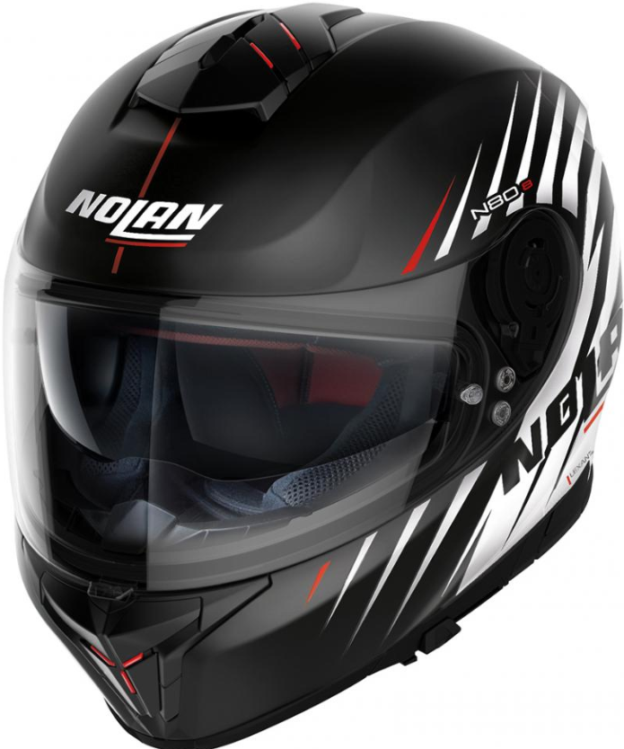 Image of Nolan N80-8 Kosmos 64 Flat Black Full Face Helmet Size XS ID 8030635233094