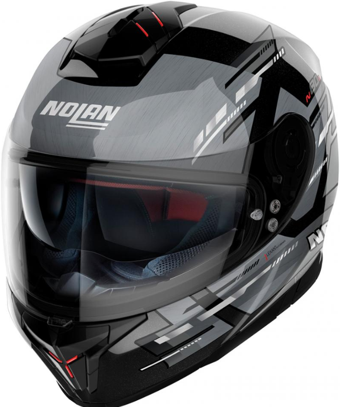 Image of Nolan N80-8 Meteor 67 Metal Black Full Face Helmet Size XL ID 8030635672589