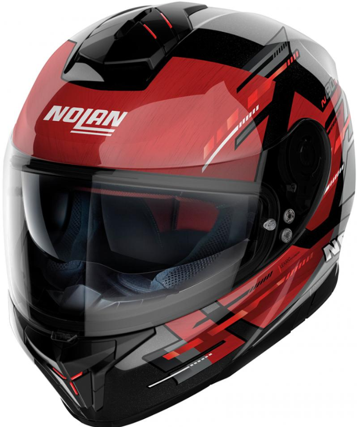 Image of Nolan N80-8 Meteor 68 Metal Black Full Face Helmet Size 2XL ID 8030635673395