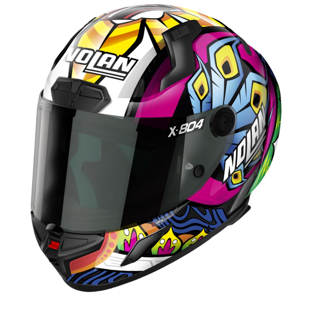 Image of Nolan X-804 RS Ultra Carbon Davies 027 Multicolor Replica Full Face Helmet Größe M