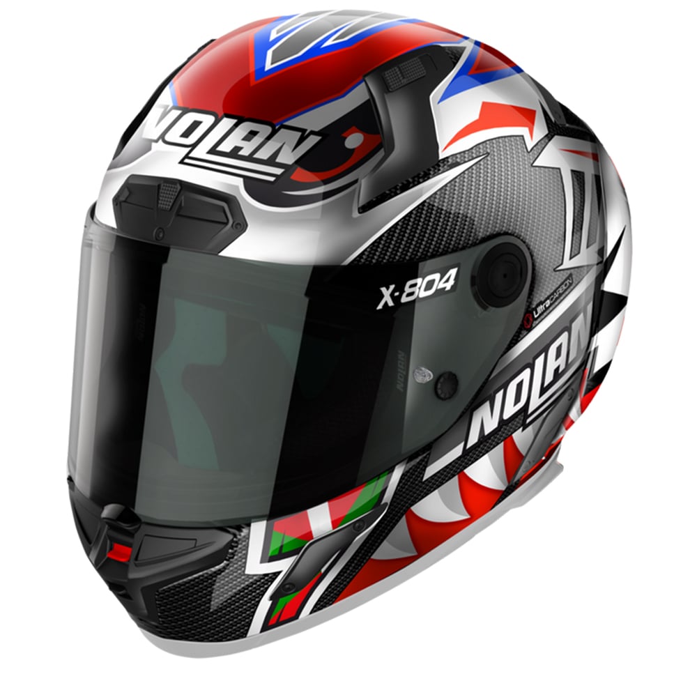 Image of Nolan X-804 RS Ultra Carbon Lecuona 028 Replica Full Face Helmet Talla XL