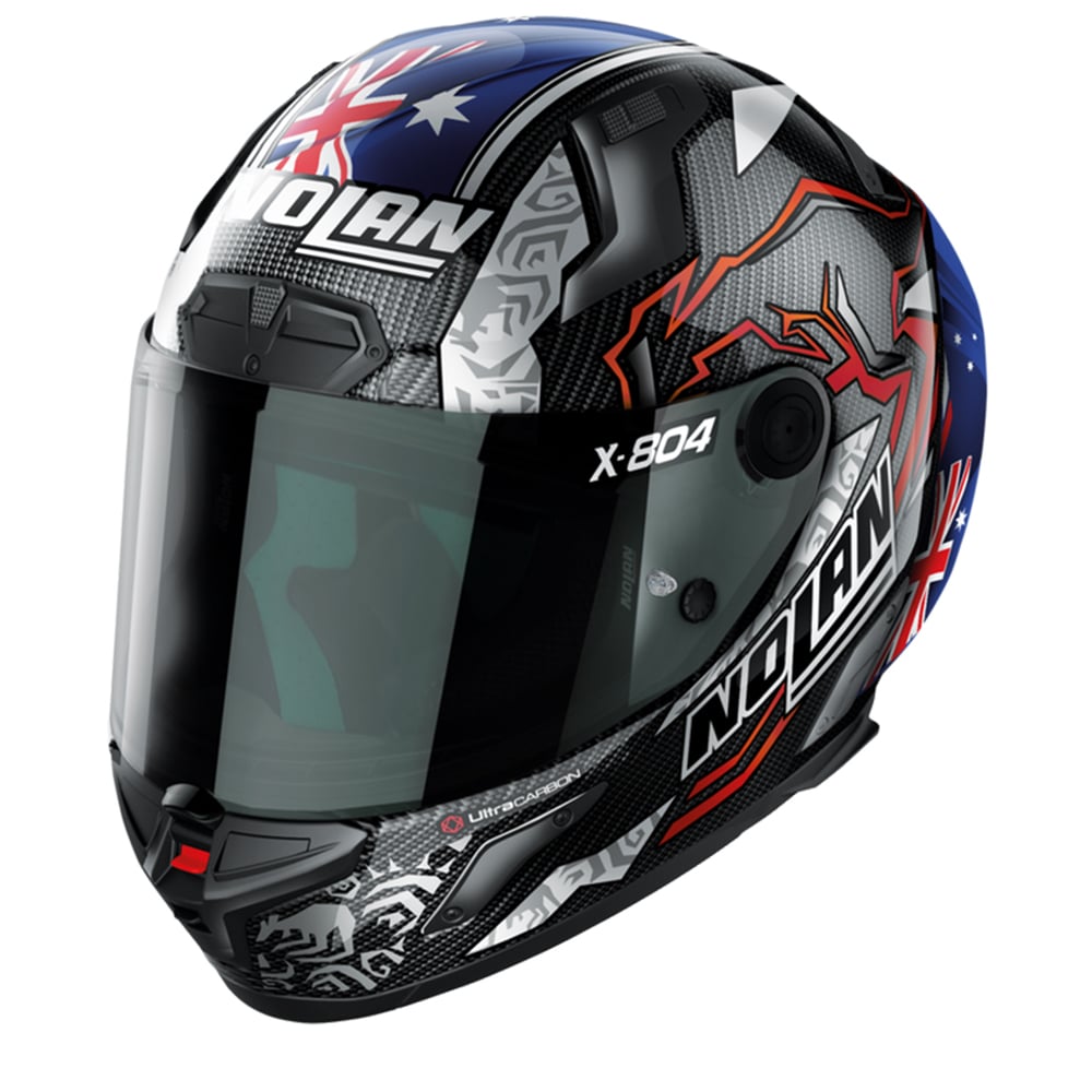 Image of Nolan X-804 RS Ultra Carbon Stoner 10th Anniversary 026 Replica Full Face Helmet Size M ID 8054945045741