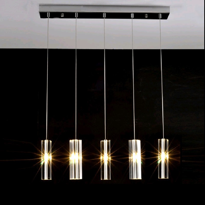 Image of Nordic Ceiling Hanging Lamp LED Pendant Lights Modern Kitchen Lamps Dining Table Lighting Restaurant Bar Crystal Pendant Light Linear