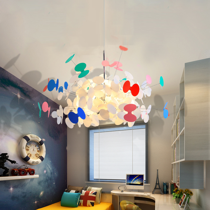 Image of Nordic Lamps Fashion Chandelier Lighting Creative Living Room Dining Room Bar Color led Hanging Lamp Personality Bedroom Modern Pendant Light