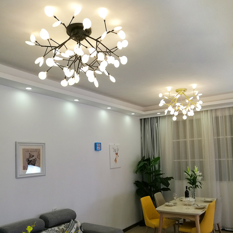 Image of Nordic hotel Club Bedroom Lighting Fixtures Personality Room Light Modern LED Ceiling Lamps Simple Living Restaurant Ceiling lamp