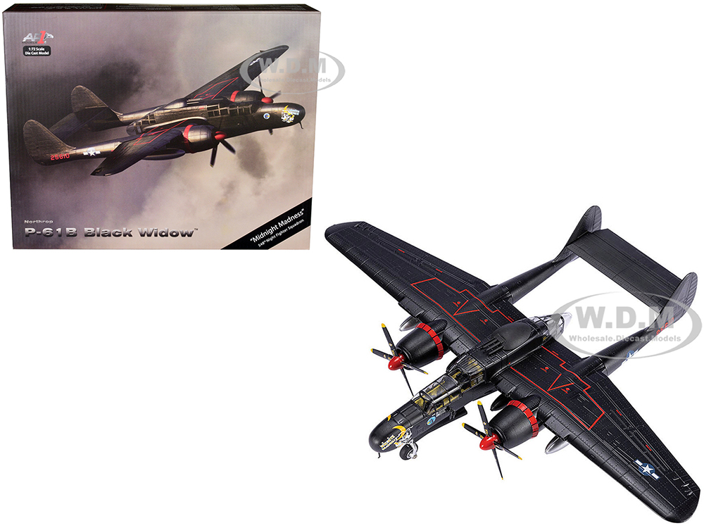 Image of Northrop P-61B Black Widow Fighter Aircraft "Midnight Madness 548th Night Fighter Squadron" United States Army Air Forces 1/72 Diecast Model by Air F