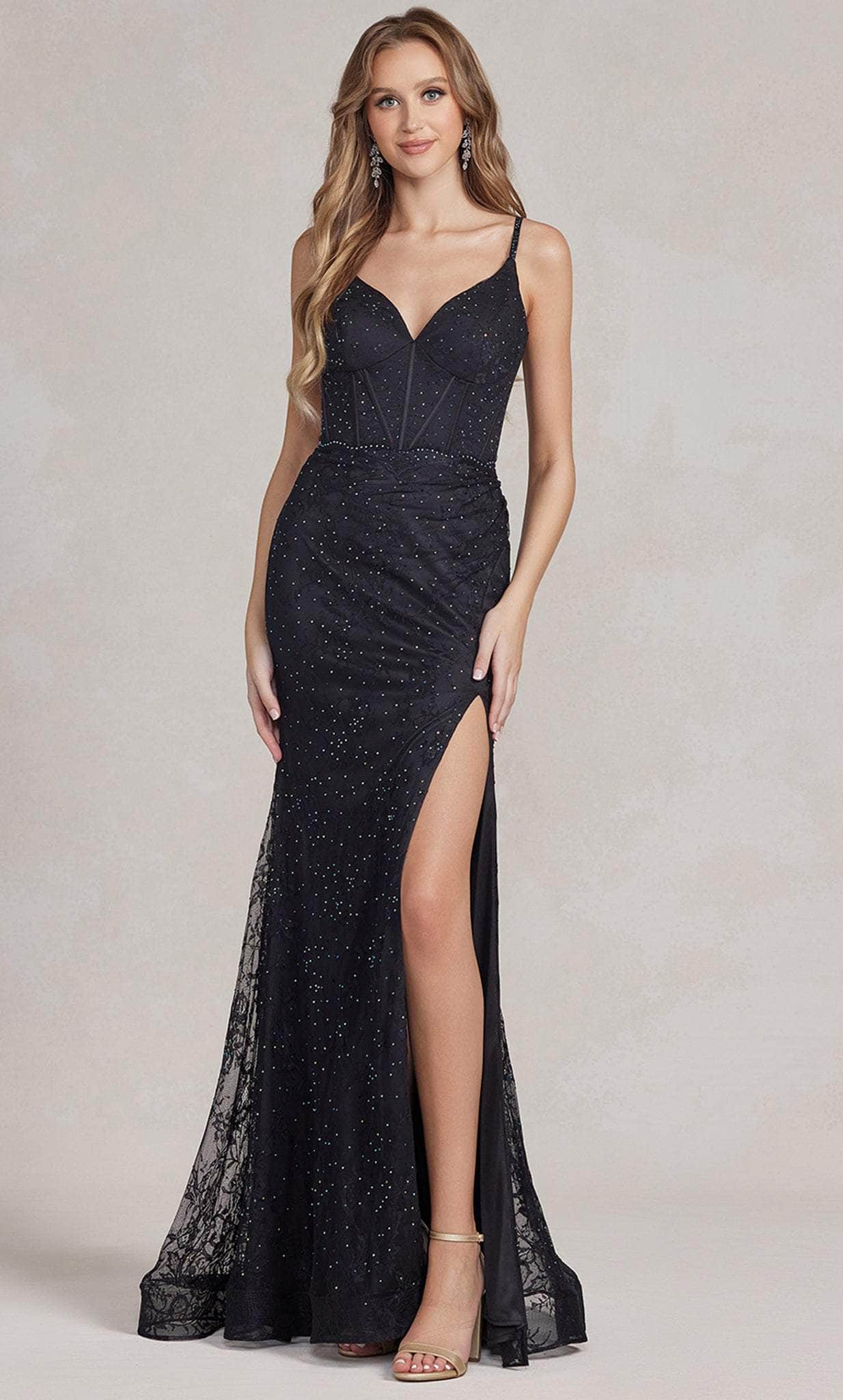Image of Nox Anabel B1145 - Beaded Lace Prom Dress