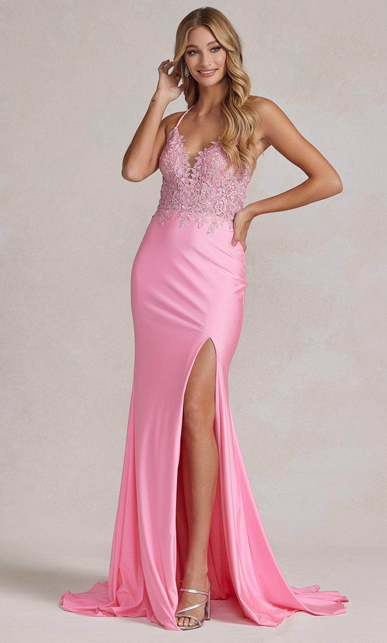 Image of Nox Anabel G1150 - V-Neck Strappy Back Prom Gown