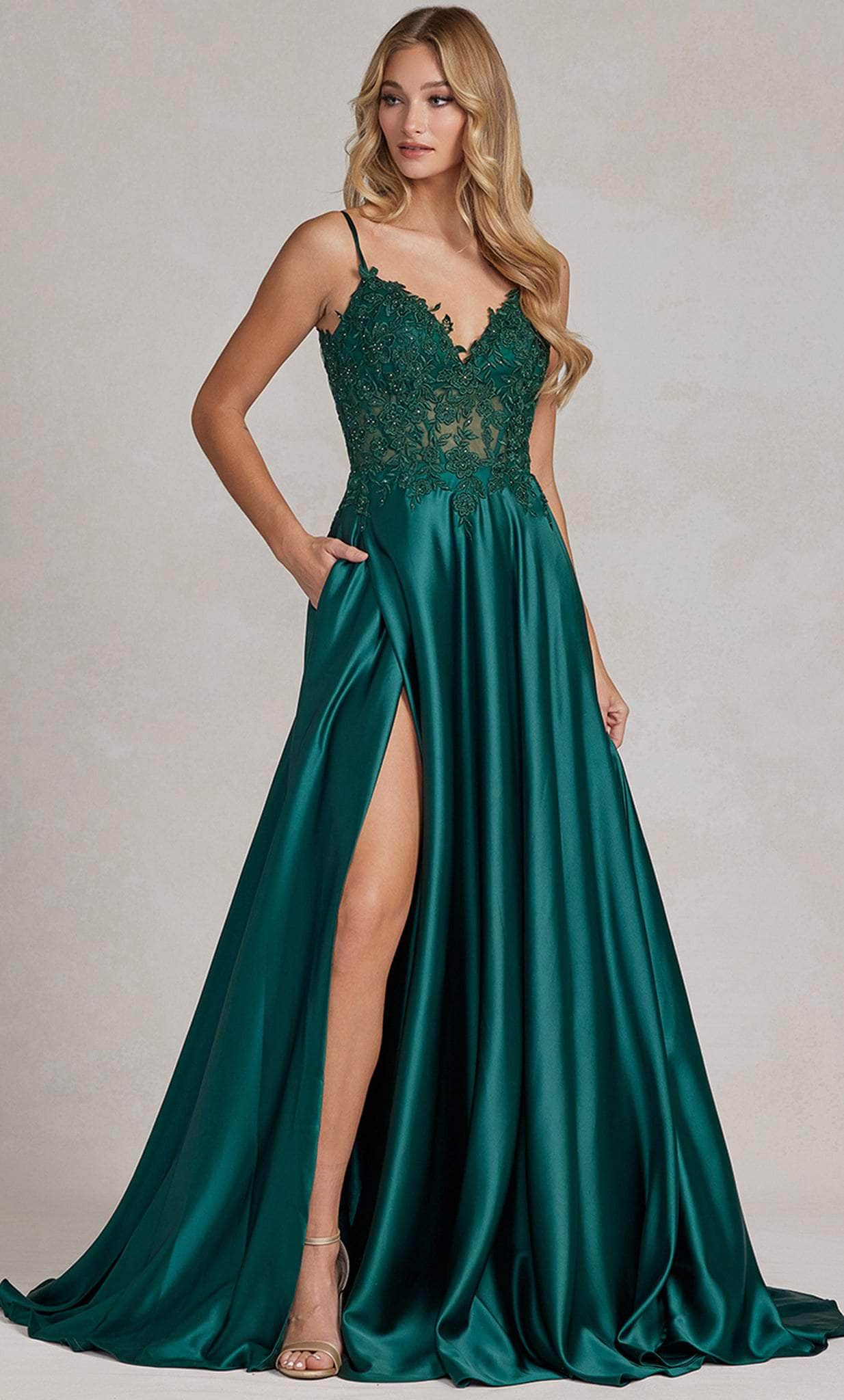Image of Nox Anabel K1121 - Embroidered Sleeveless A-line Evening Gown