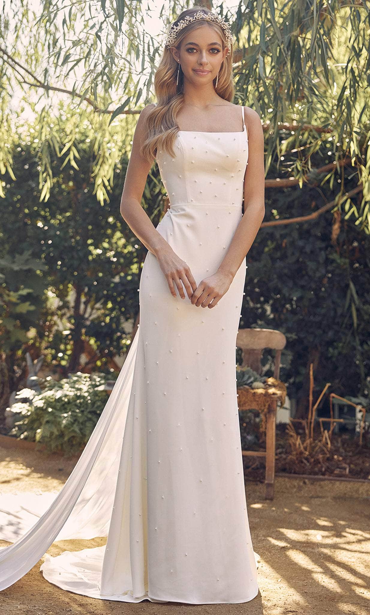Image of Nox Anabel QW963 - Pearl Appliqued Bridal Dress