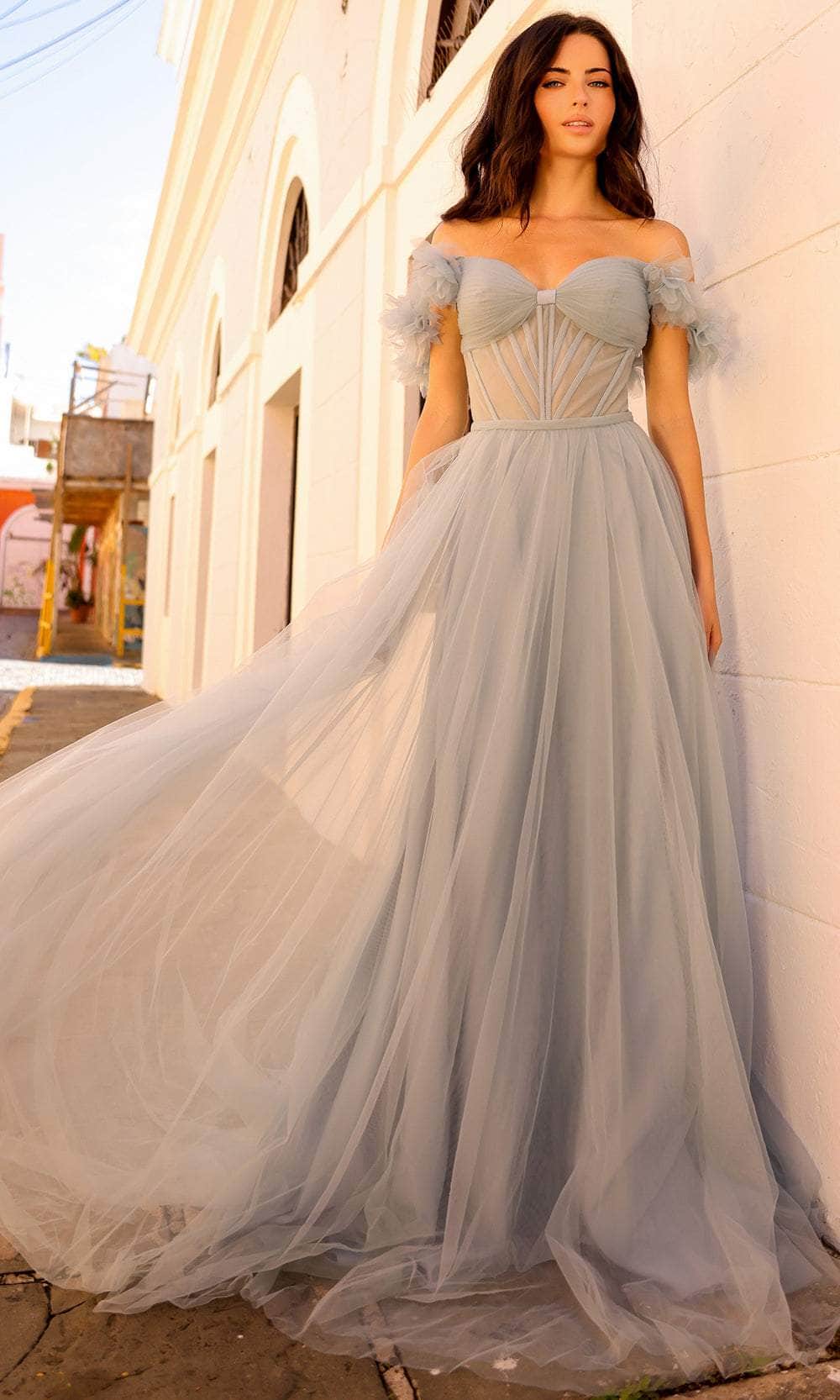 Image of Nox Anabel Y1474 - Off-Shoulder Corset Prom Gown
