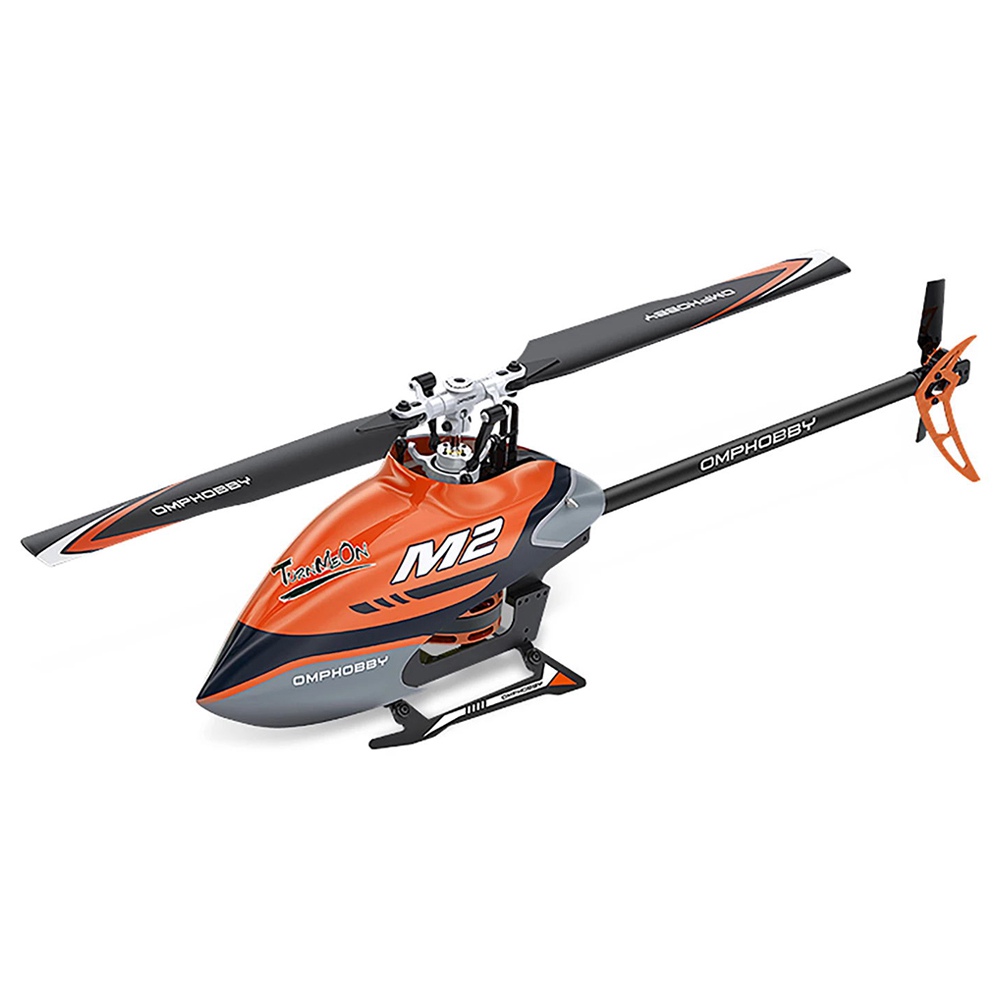 Image of OMPHOBBY M2 400mm Dual Brushless Motor Direct Drive Violent 3D Flight RC Helicopter Model With OFS FC BNF - Orange