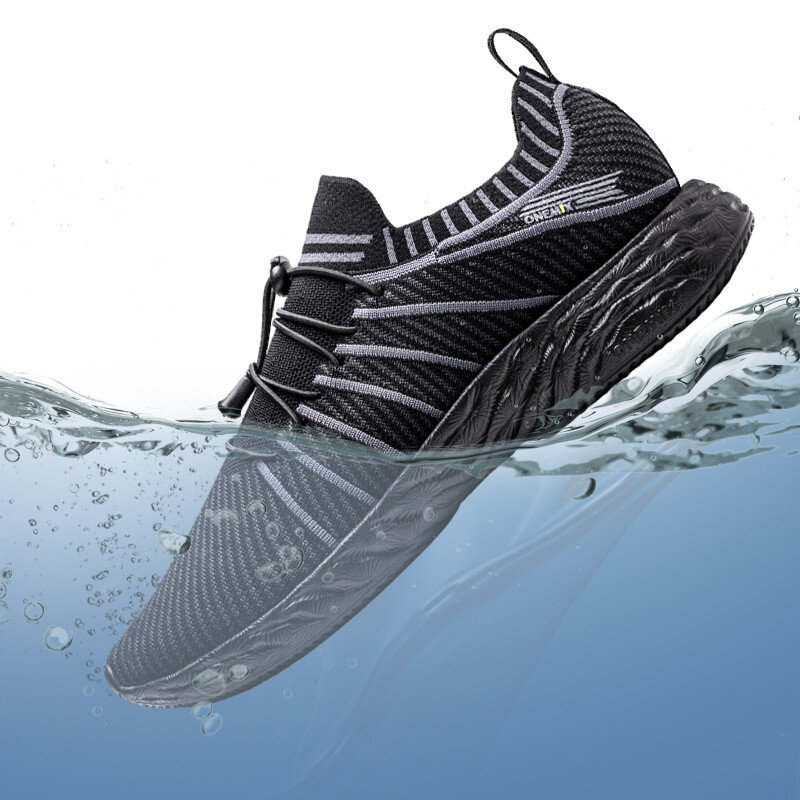 Image of ONEMIX Water Resistance Sneakers All Direction Strong Waterproof Tech Anti-fouling Quick Cleaning Breathable Lightweight