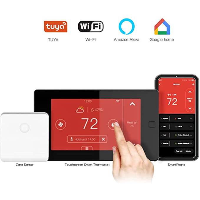 Image of OWON PCT513-TY Tuya Smart WiFi Programmable Touchscreen Thermostat Smart Home7 Day/4 Periods Compatible with Alexa and
