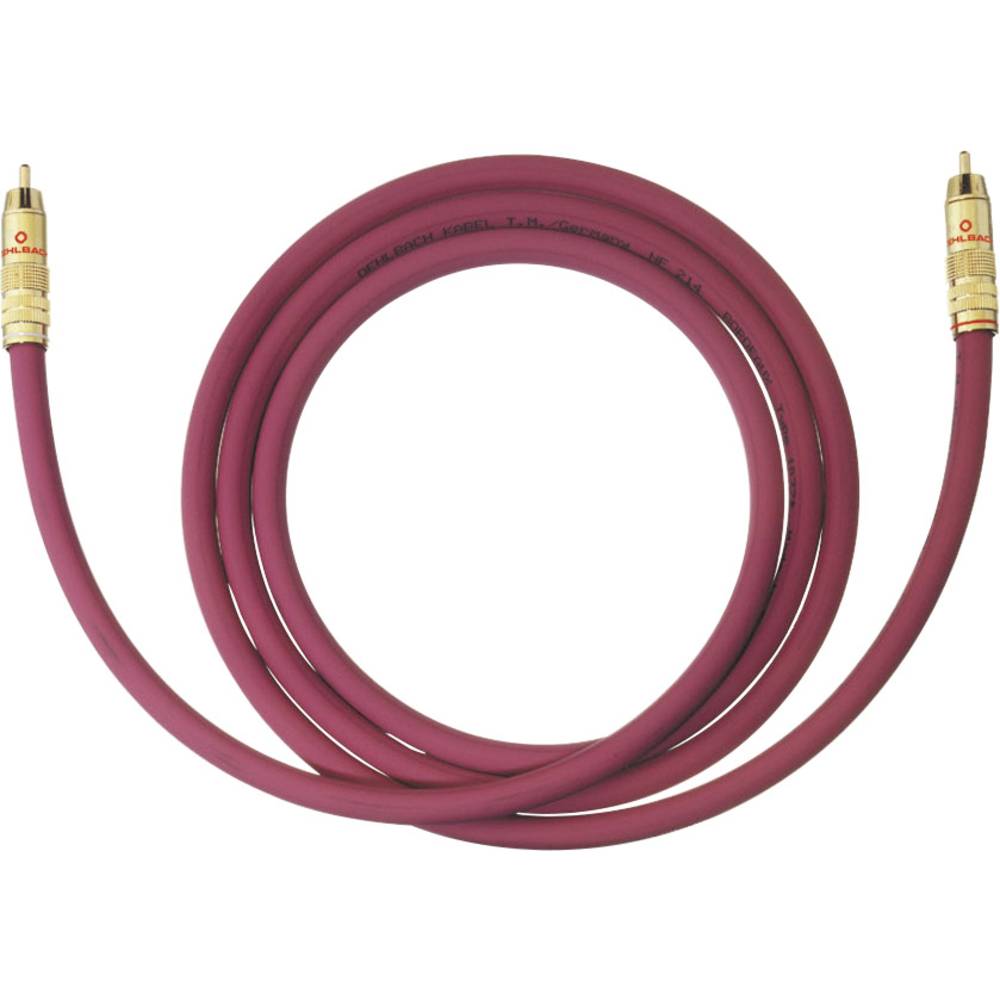 Image of Oehlbach 20543 RCA Audio/phono Cable [1x RCA plug (phono) - 1x RCA plug (phono)] 300 m Bordeaux gold plated connectors
