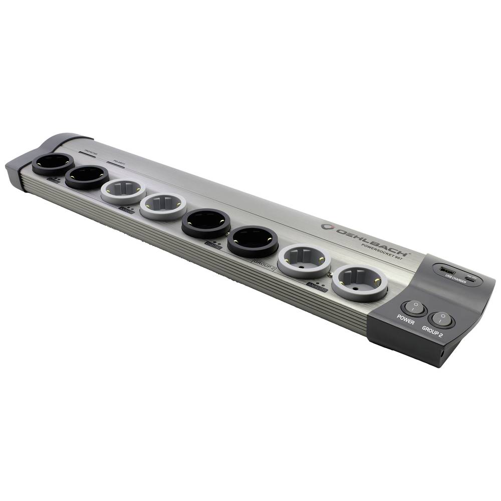 Image of Oehlbach D1C17031 Power strip (+ switch) Anthracite PG connector 1 pc(s)
