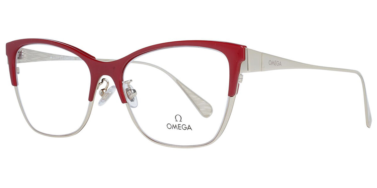 Image of Omega OM5001-H 066 Óculos de Grau Vermelhos Feminino BRLPT
