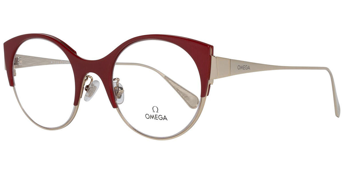 Image of Omega OM5002-H 066 Óculos de Grau Vermelhos Feminino BRLPT