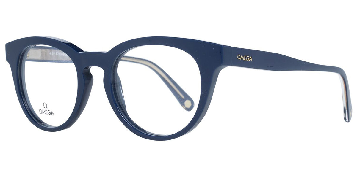 Image of Omega OM5003-H 090 Óculos de Grau Azuis Masculino BRLPT