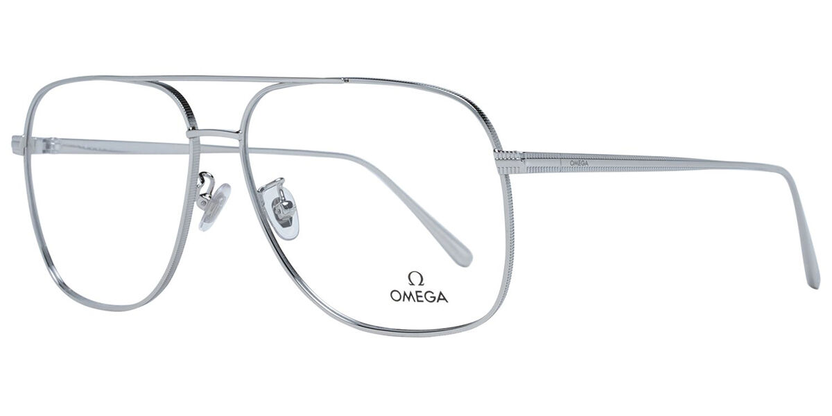 Image of Omega OM5006-H 016 Óculos de Grau Prata Masculino PRT