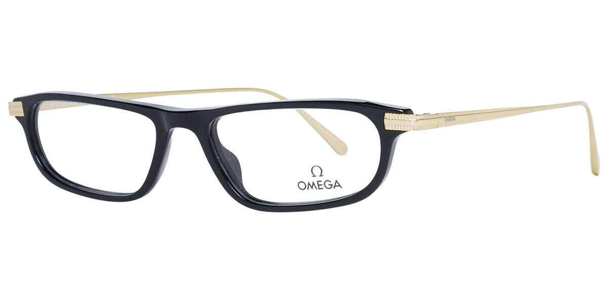 Image of Omega OM5012 001 Óculos de Grau Pretos Masculino PRT
