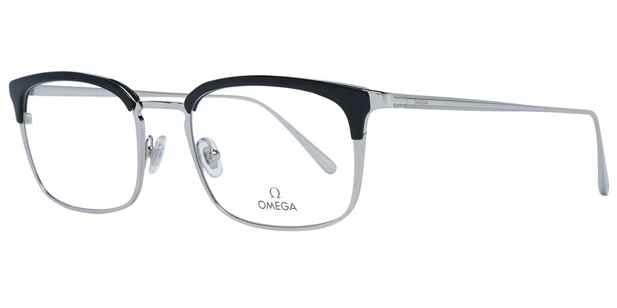 Image of Omega OM5017 001 Óculos de Grau Pretos Masculino PRT