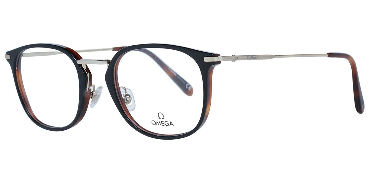 Image of Omega OM5024 005 Óculos de Grau Pretos Masculino PRT
